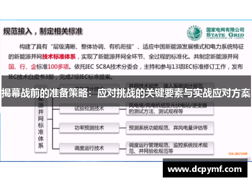 揭幕战前的准备策略：应对挑战的关键要素与实战应对方案